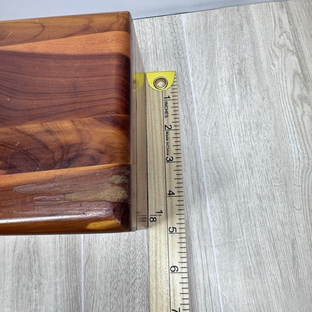 Handmade Cedar Jewelry‎ Box Signed MW Major Moultrie GA Wood Keepsake 9.5in